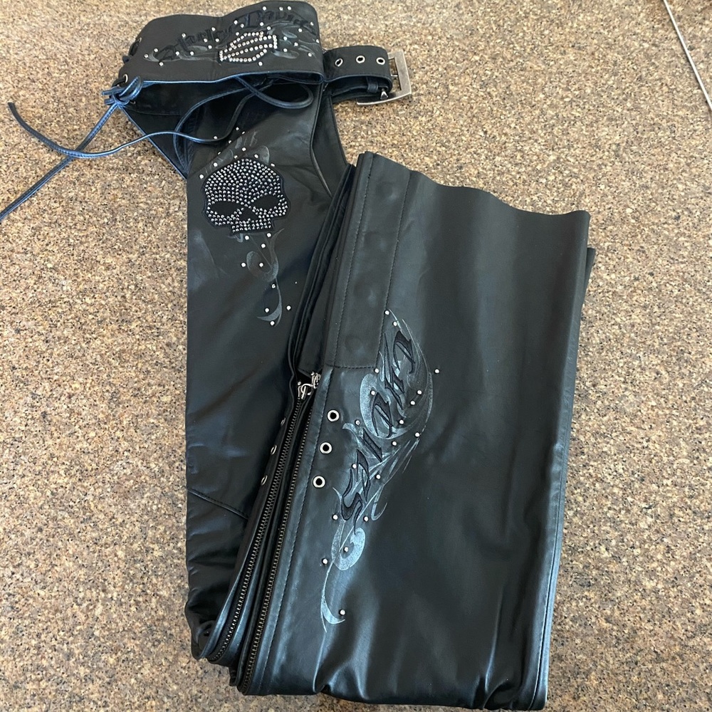 Harley Davidson Chaps Willie G Skull, Bling, Size 2W NWOT